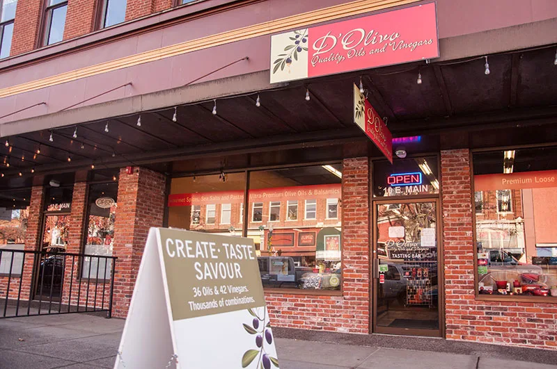 The D’Olivo Tasting Bar storefront in Walla Walla.