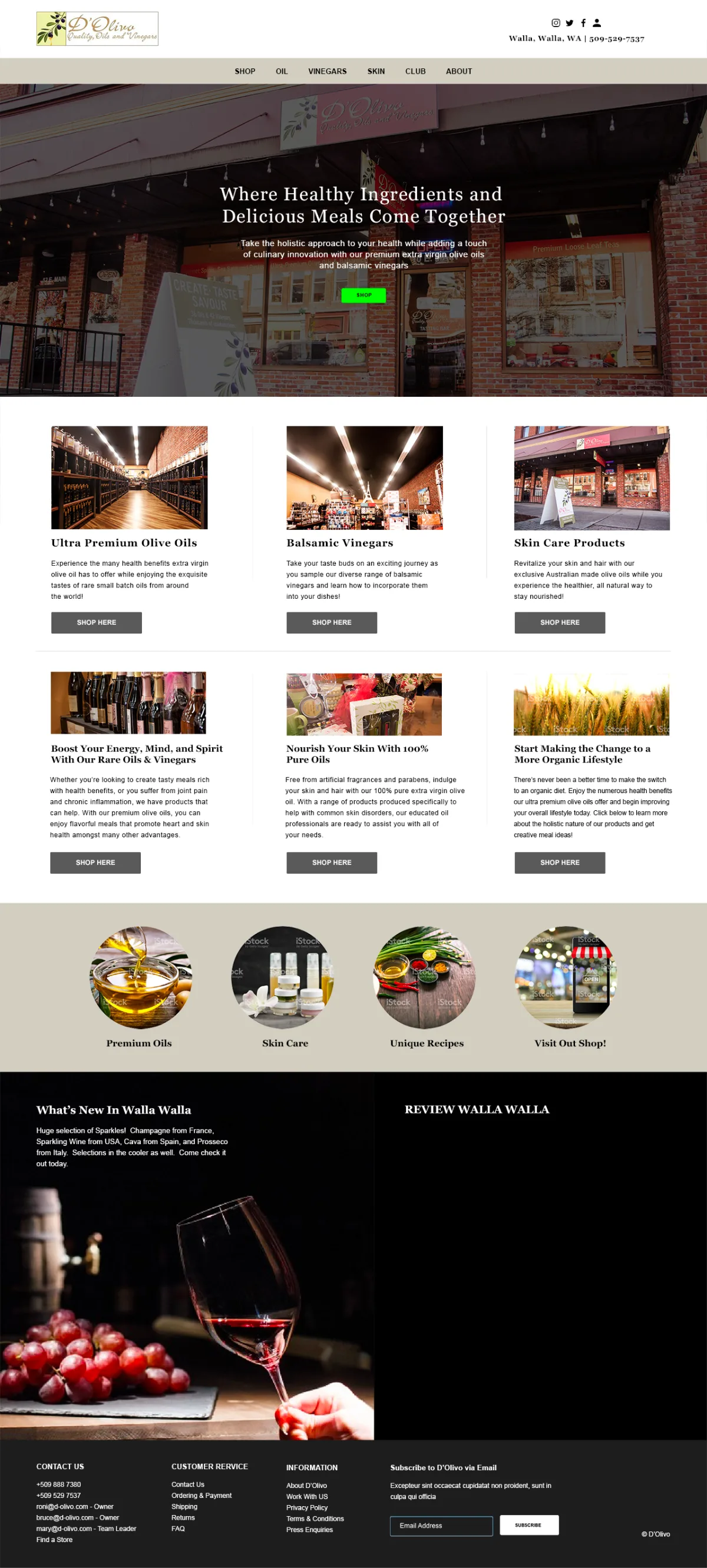 D’Olivo Tasting Bar website