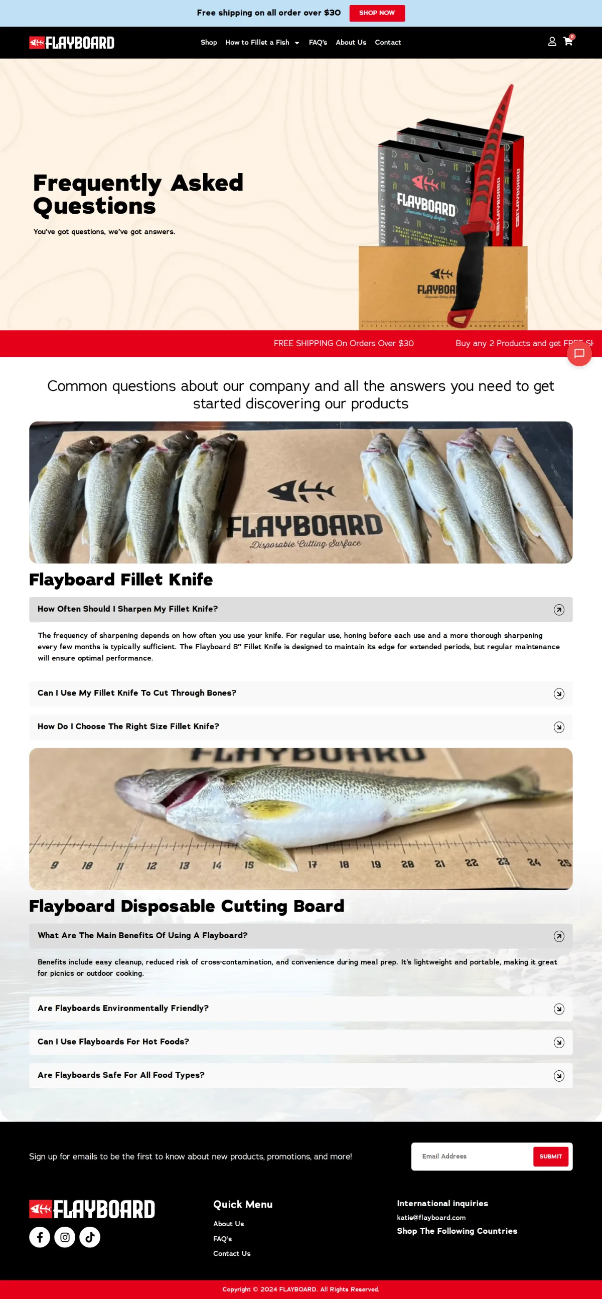 Flayboard frequently asked questions page
