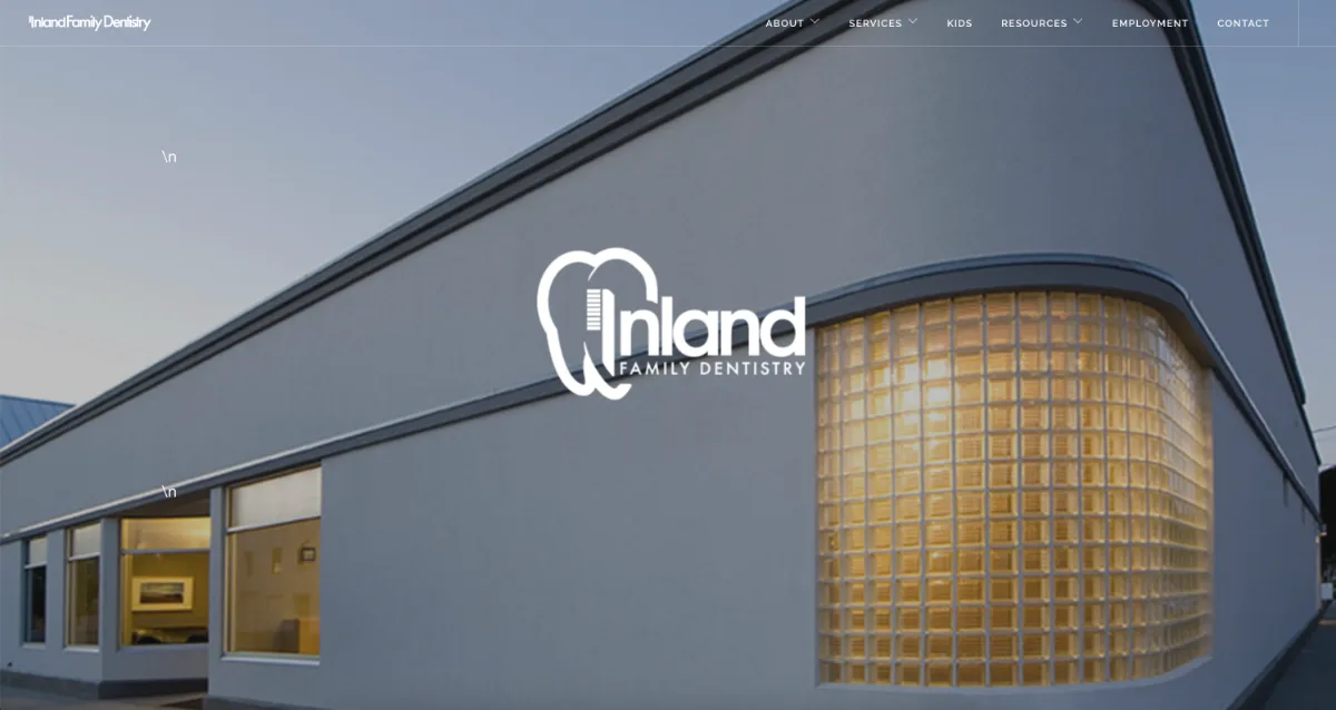 Inland Family Dentistry website