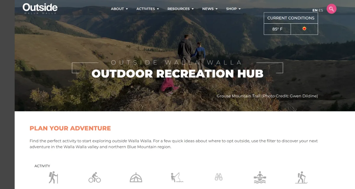 2026 home page - Plan Your Adventure filter