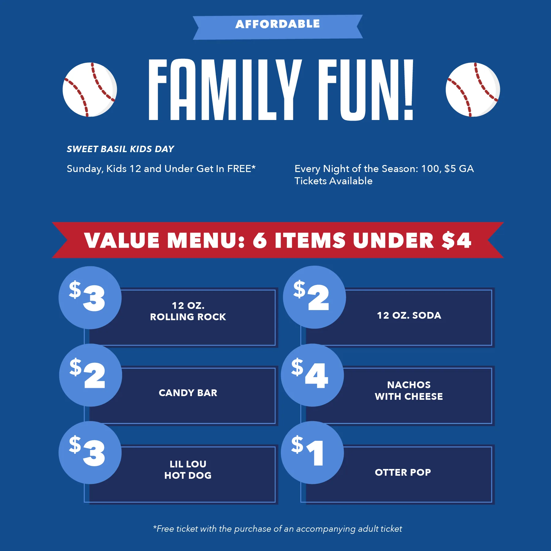 Family fun value menu graphic