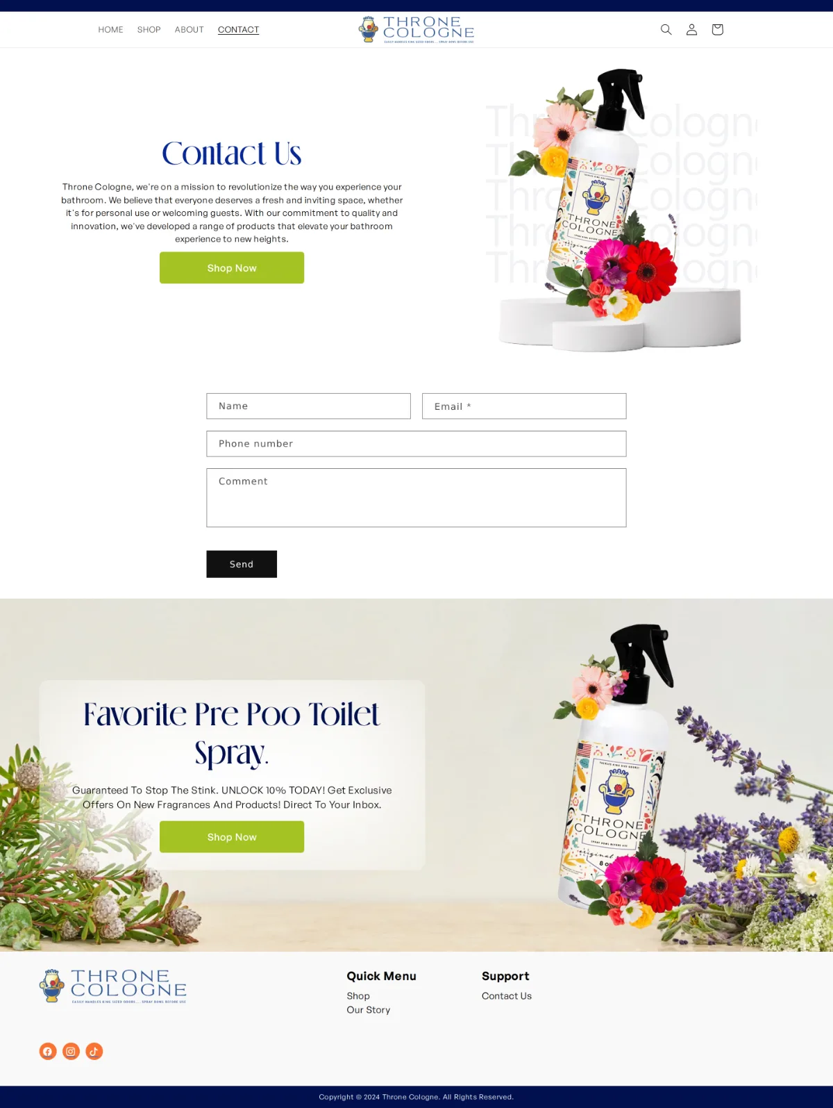 Throne Cologne contact page