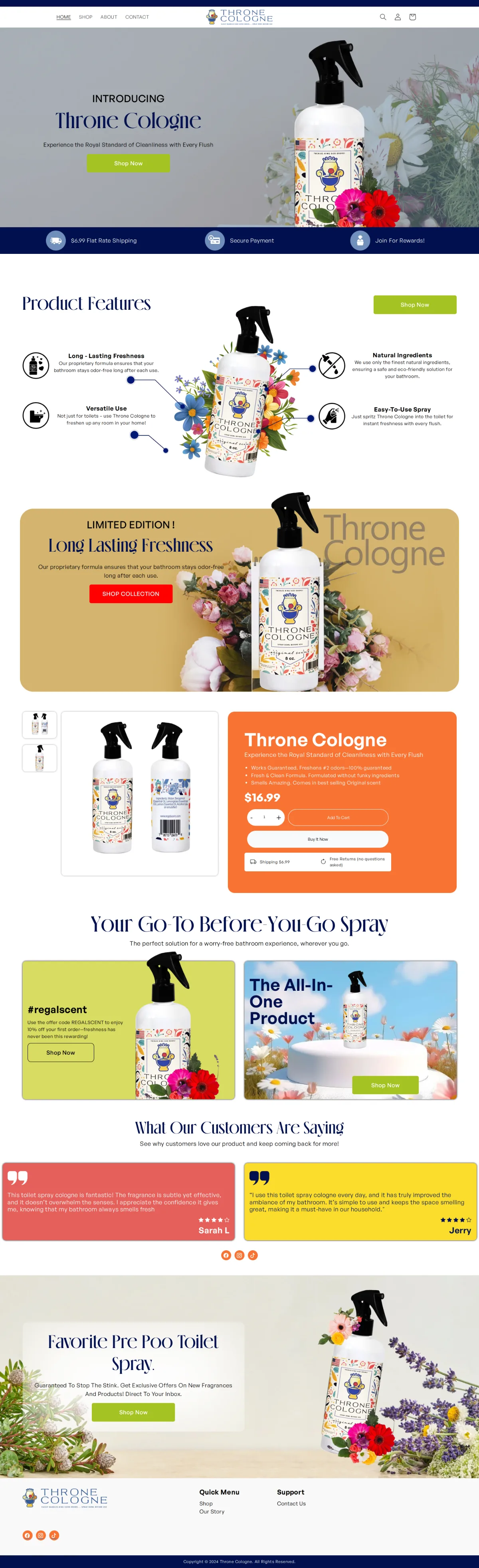 Throne Cologne home page, full length
